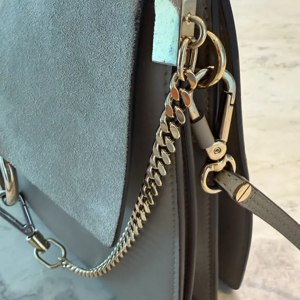 Chloe Leather and Suede Shoulder or Crossbody Handbag